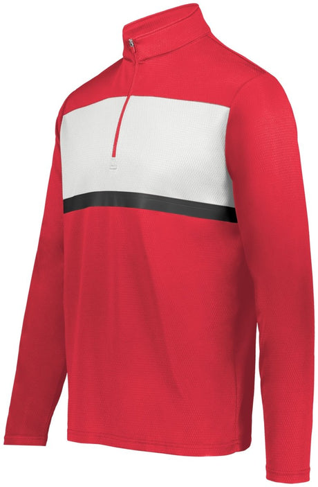 Holloway Prism Bold 1/4 Zip Pullover 222591 SCARLET/WHITE S