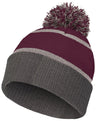 Holloway Reflective Beanie 223816 MAROON/CARBON OS