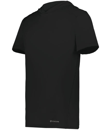 Holloway Short Sleeve Hoodie Powered by Coolcore® 222142 BLACK S