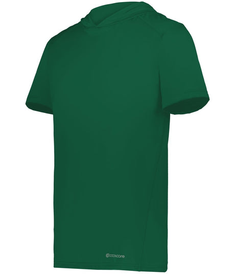 Holloway Short Sleeve Hoodie Powered by Coolcore® 222142 DARK GREEN S