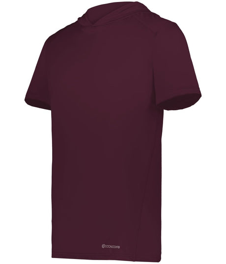 Holloway Short Sleeve Hoodie Powered by Coolcore® 222142 MAROON (HLW) S