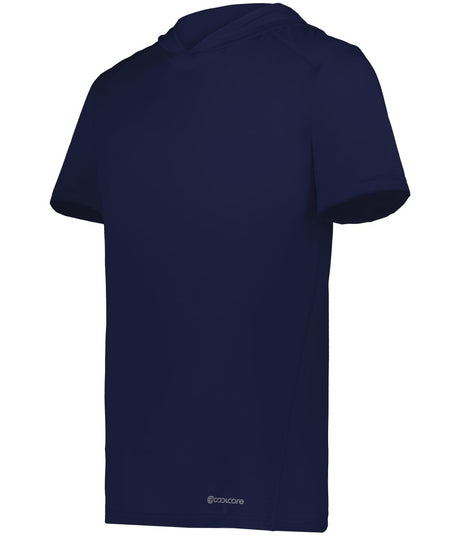 Holloway Short Sleeve Hoodie Powered by Coolcore® 222142 NAVY S