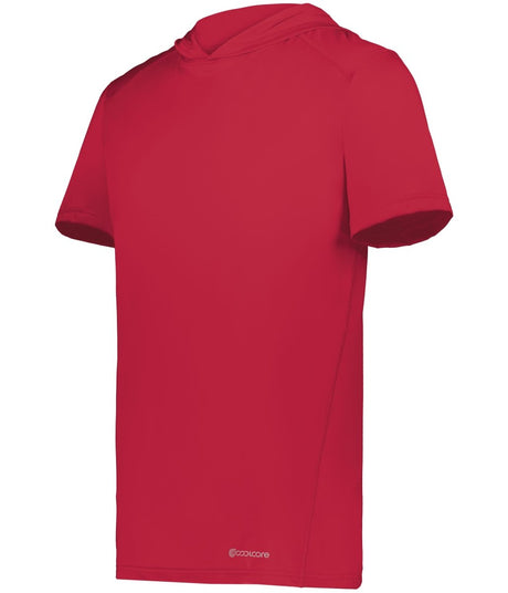 Holloway Short Sleeve Hoodie Powered by Coolcore® 222142 SCARLET S