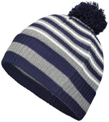 Holloway Spirit Pom Beanie 223815 NAVY/HEATHER GREY/WHITE OS