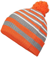 Holloway Spirit Pom Beanie 223815 ORANGE/HEATHER GREY/WHITE OS