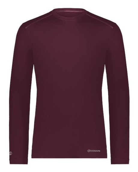 Holloway Unisex Essential Long Sleeve T-Shirt Powered By Coolcore - Holloway 222138 HMaroon S Long Sleeve T-Shirts