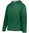 Holloway Youth All - Pro Performance Fleece Hoodie 223680 DARK GREEN HEATHER/SILVER S