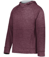 Holloway Youth All - Pro Performance Fleece Hoodie 223680 MAROON HEATHER/SILVER S