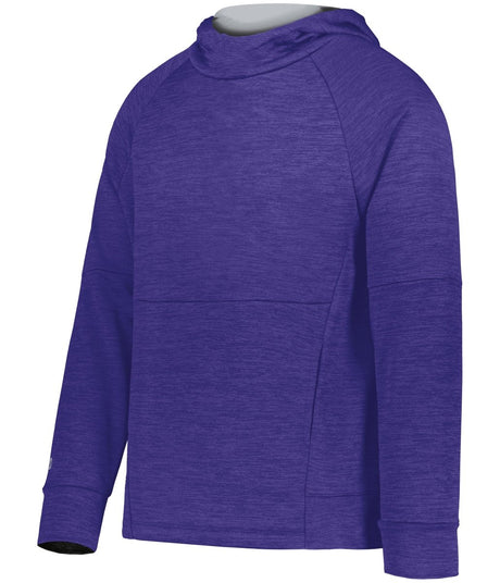 Holloway Youth All - Pro Performance Fleece Hoodie 223680 PURPLE HEATHER/SILVER S