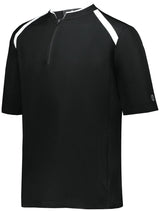 Holloway Youth Clubhouse Short Sleeve Pullover 229681 BLACK/WHITE S