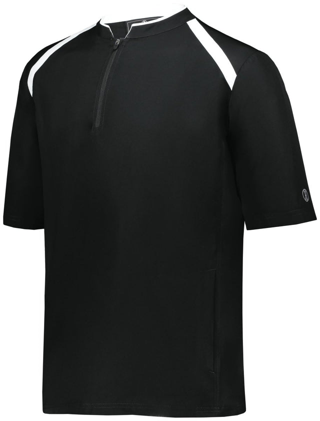 Holloway Youth Clubhouse Short Sleeve Pullover 229681 BLACK/WHITE S