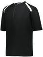 Holloway Youth Clubhouse Short Sleeve Pullover 229681 BLACK/WHITE S