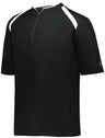 Holloway Youth Clubhouse Short Sleeve Pullover 229681 BLACK/WHITE S