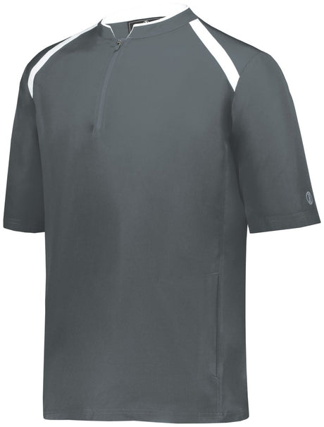 Holloway Youth Clubhouse Short Sleeve Pullover 229681 GRAPHITE/WHITE S