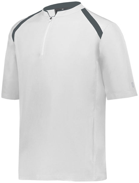 Holloway Youth Clubhouse Short Sleeve Pullover 229681 WHITE/GRAPHITE S