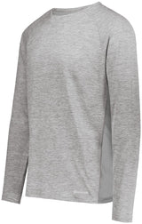 Holloway Youth Electrify Long Sleeve Tee Powered by Coolcore® 222670 ATHLETIC GREY HEATHER S