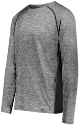 Holloway Youth Electrify Long Sleeve Tee Powered by Coolcore® 222670 BLACK HEATHER S