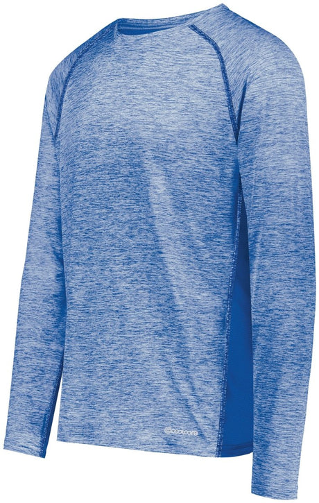 Holloway Youth Electrify Long Sleeve Tee Powered by Coolcore® 222670 ROYAL HEATHER S