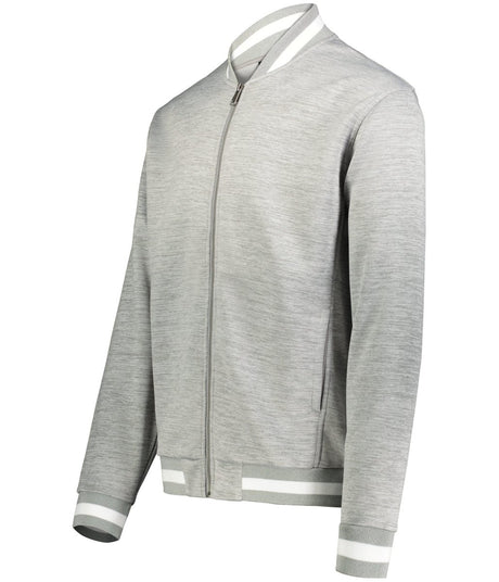 Holloway Youth V - Street Full Zip Jacket 223647 ATHLETIC HEATHER/WHITE S