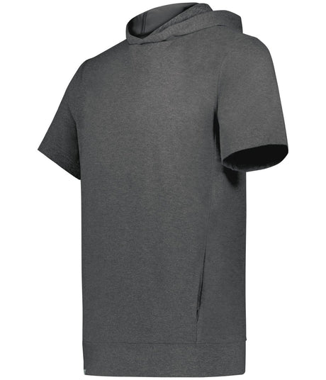 Holloway Youth Ventura Soft Knit Short Sleeve Hoodie 222605 CARBON HEATHER S