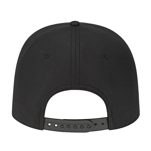 J7256 Clubhouse Performance Rope Cap - Black with Black/White Rope (Back)