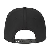 J7256 Clubhouse Performance Rope Cap - Black with Black/White Rope (Back)