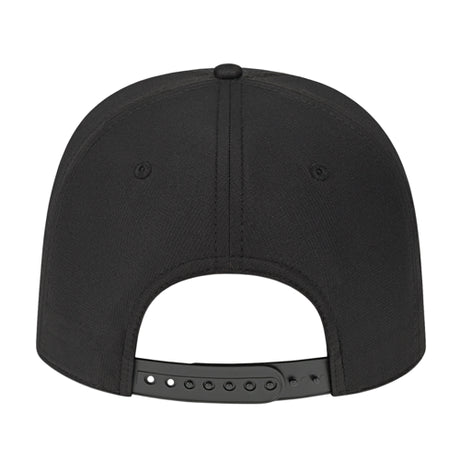J7256 Clubhouse Performance Rope Cap - Black with Black/White Rope (Back)