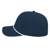 J7256 Clubhouse Performance Rope Cap - Navy with White Rope (Side)