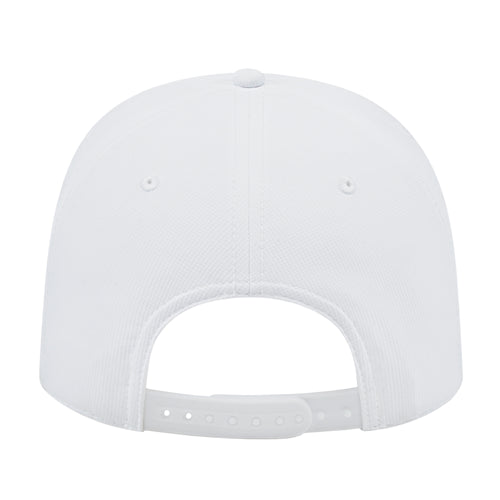 J7256 Clubhouse Performance Rope Cap - White with White/Black Rope (Back)