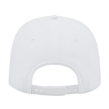 J7256 Clubhouse Performance Rope Cap - White with White/Black Rope (Back)