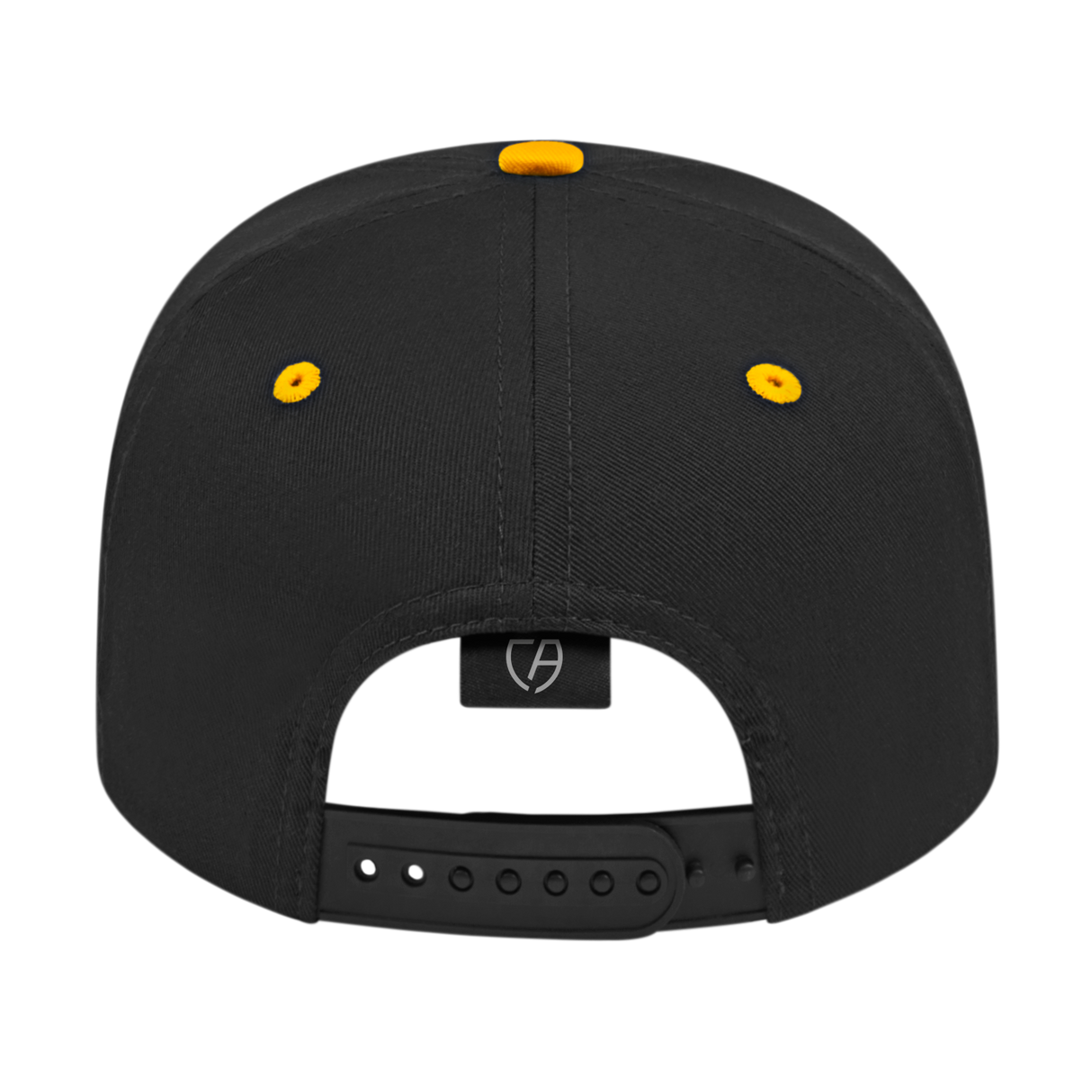 Cap America i8505 Original Poly/Cotton Snapback Cap - Black/Athletic Gold