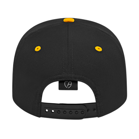 Cap America i8505 Original Poly/Cotton Snapback Cap - Black/Athletic Gold