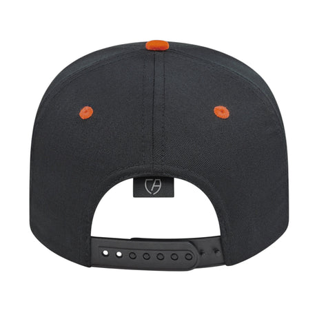 Cap America i8505 Original Poly/Cotton Snapback Cap - Black/Orange