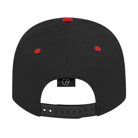 Cap America i8505 Original Poly/Cotton Snapback Cap - Black/Red