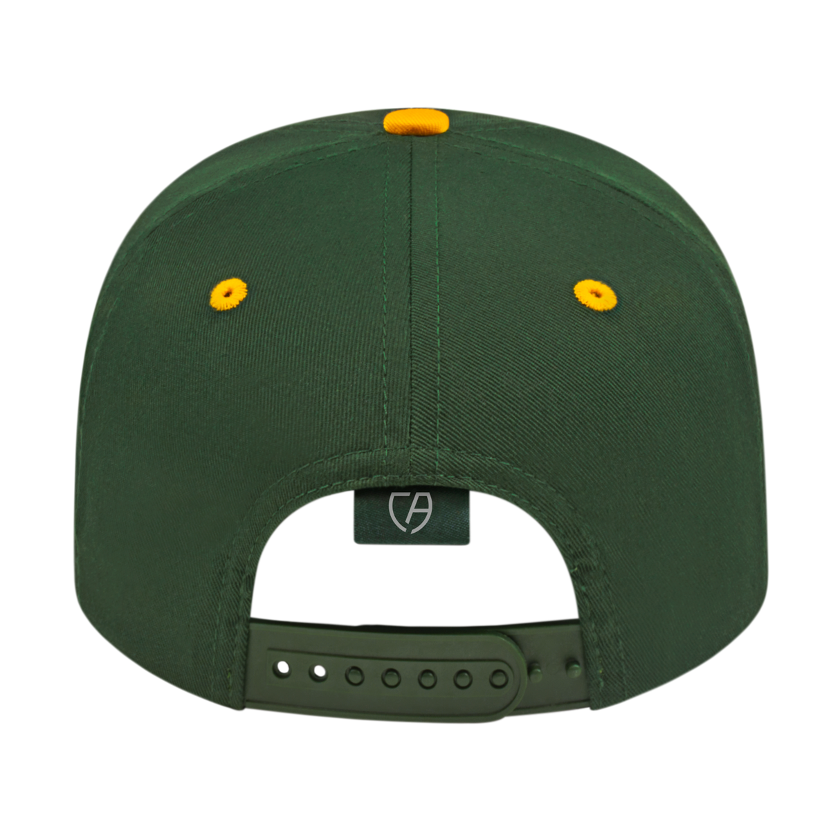 Cap America i8505 Original Poly/Cotton Snapback Cap - Dark Green/Athletic Gold