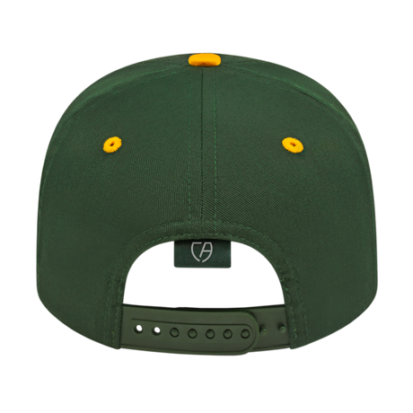 Cap America i8505 Original Poly/Cotton Snapback Cap - Dark Green/Athletic Gold
