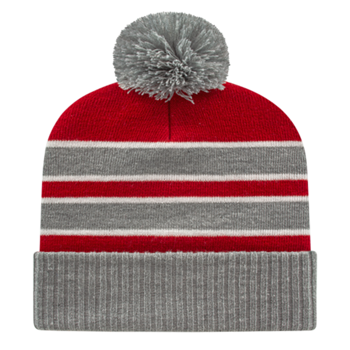 Cap America Double Stripe Knit Cap with Ribbed Cuff iK56