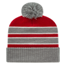 Cap America Double Stripe Knit Cap with Ribbed Cuff iK56