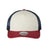 Imperial North Country Trucker Cap - Imperial 1287 Vanilla/ Red Ribbon/ Dark Navy Adjustable Hats