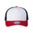Imperial North Country Trucker Cap - Imperial 1287 White/ Red/ Dark Navy Adjustable Hats