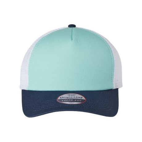 Imperial North Country Trucker Cap - Imperial 1287 White/ Wheat/ Elmwood Adjustable Hats