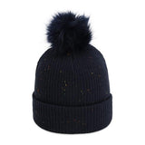 Imperial The Montage Pom Cuffed Beanie - Imperial 6014 Black One Size Beanies