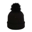 Imperial The Montage Pom Cuffed Beanie - Imperial 6014 Black One Size Beanies