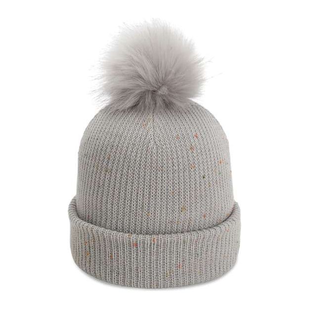 Imperial The Montage Pom Cuffed Beanie - Imperial 6014 Light Grey One Size Beanies