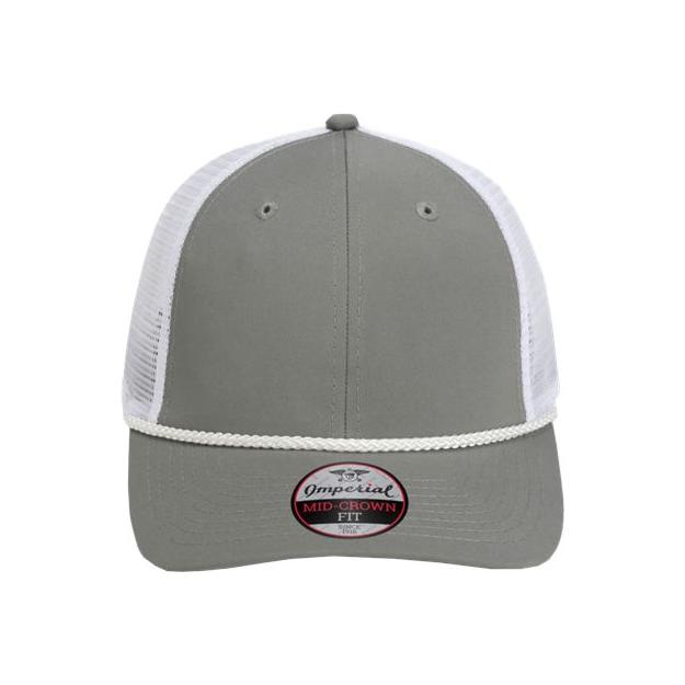 Imperial The Night Owl Performance Rope Cap - Imperial 7055 Black/ White Adjustable Hats