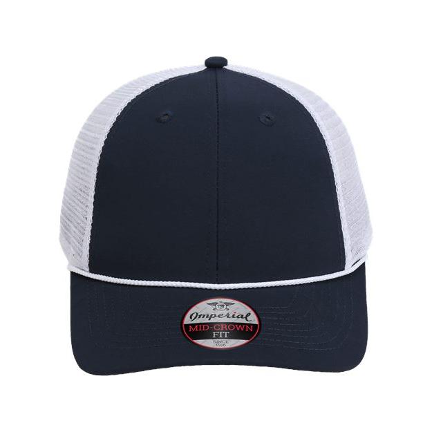 Imperial The Night Owl Performance Rope Cap - Imperial 7055 White/ White Adjustable Hats