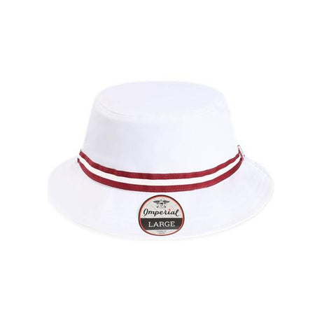 Imperial The Oxford Performance Bucket Hat - Imperial 1371P White/ Red One Size Hats