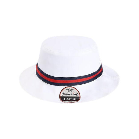Imperial The Oxford Performance Bucket Hat - Imperial 1371P White/ Red One Size Hats