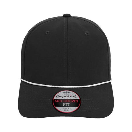 Imperial The Wingman Cap - Imperial 7054 Black/ White Adjustable Hats