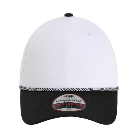 Imperial The Wingman Cap - Imperial 7054 White/ Black/ Black/ White Adjustable Hats